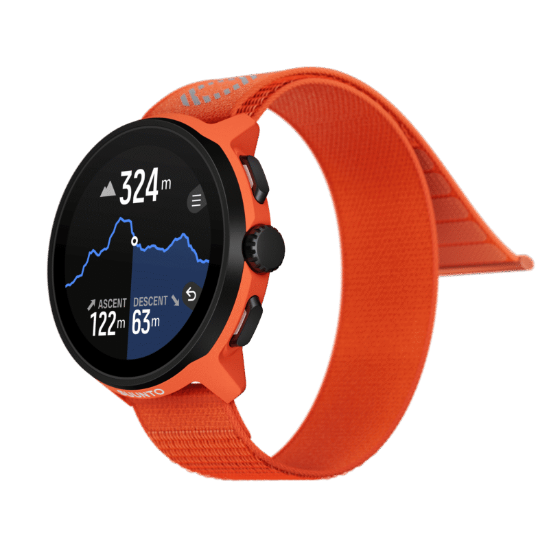 Montre connectée sport GPS - SUUNTO RUN CORAL ORANGE - Amoled - Altimètre - Bracelet textile - Téléphonie